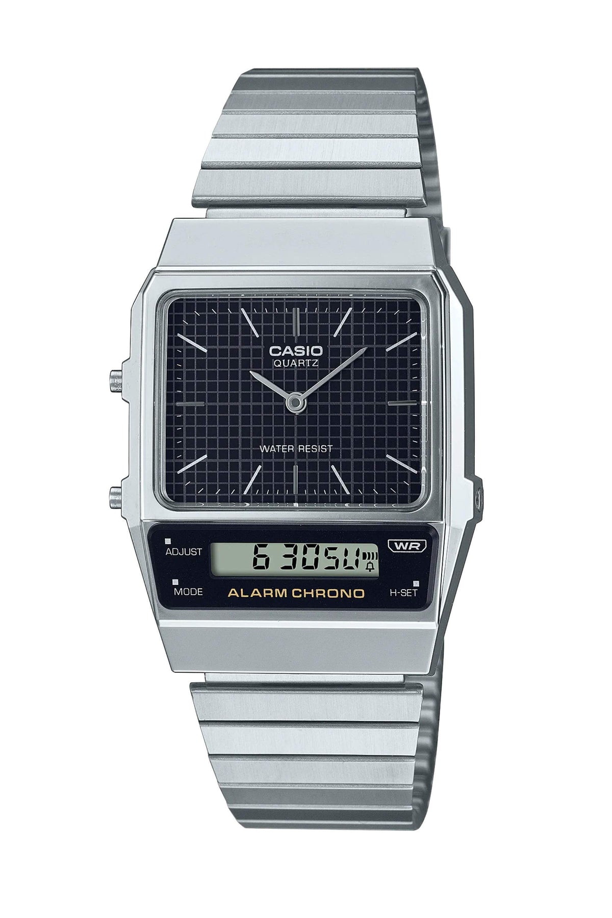 Reloj Análogo-Digital Vintage Plateado de Hombre - Attenza Panamá