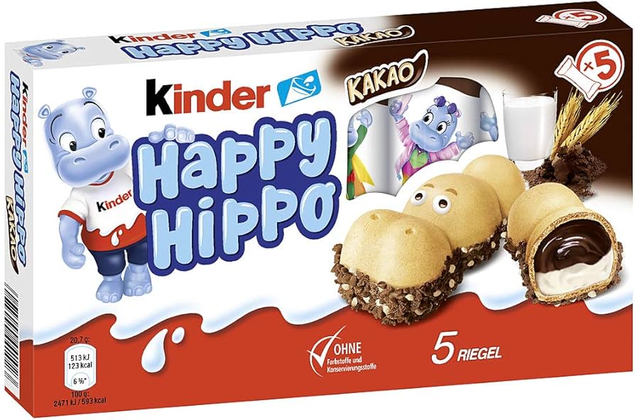 Chocolates Kinder Happy Hippo - 103.5g - Attenza.net