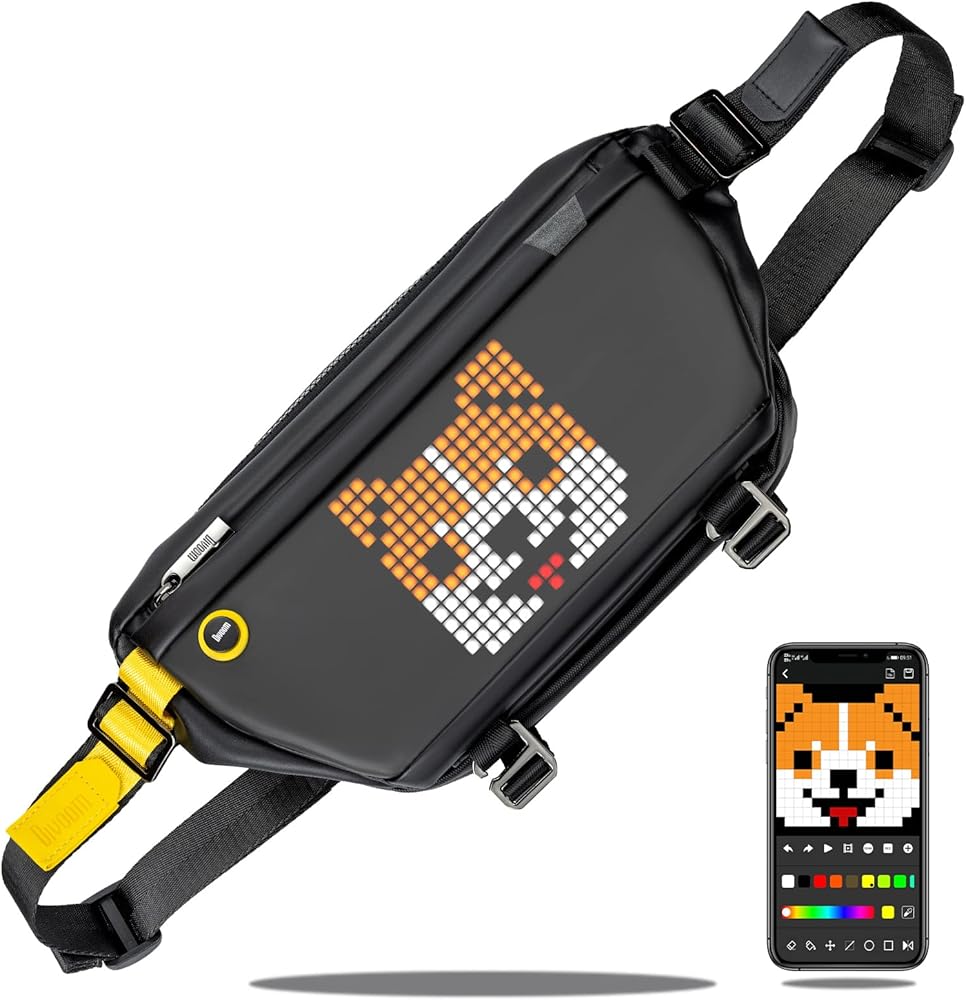 Bolso Cruzado Divoom Pixoo Sling Bag con Pantalla de Pixeles - Attenza.net