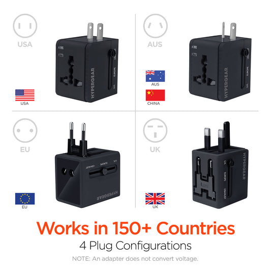 Hypergear Cargador De Viaje & Puerto USB Todo En 1 - Attenza.net