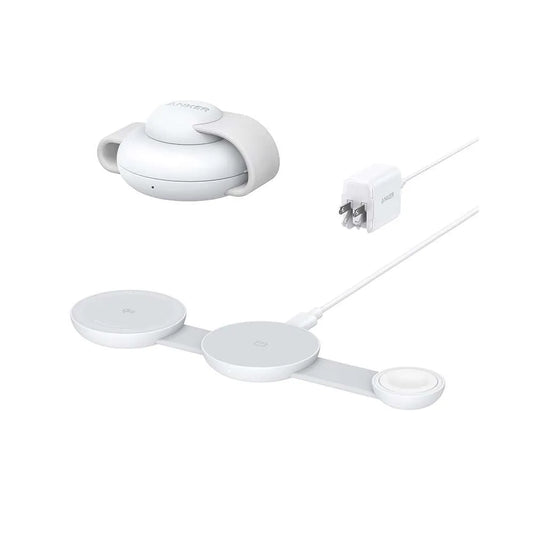 Cargador Inalámbrico plegable Anker MagGo 3 en 1 Qi2 de 15 W - Attenza.net