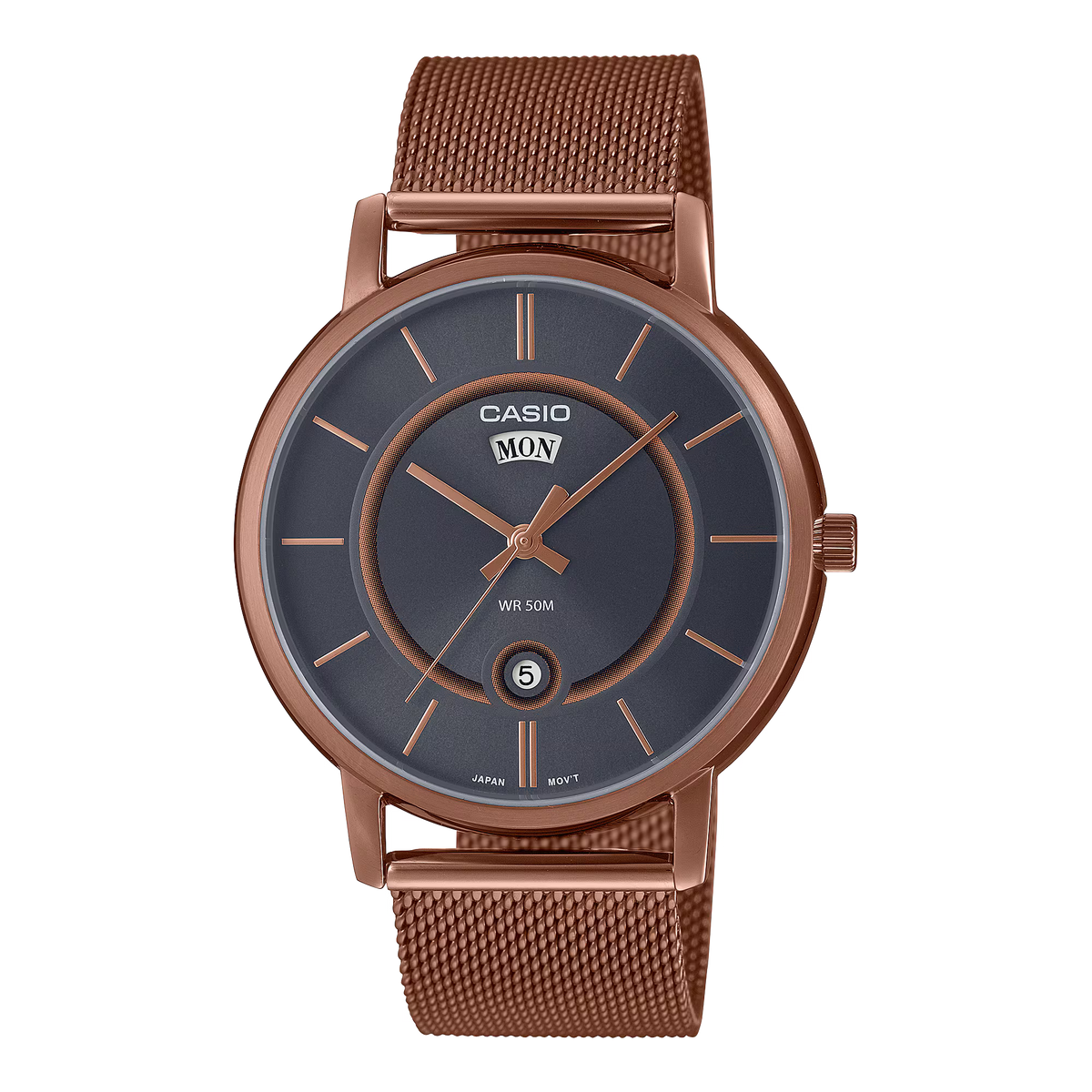 Casio Reloj Analógico Oro Rosa de Hombre