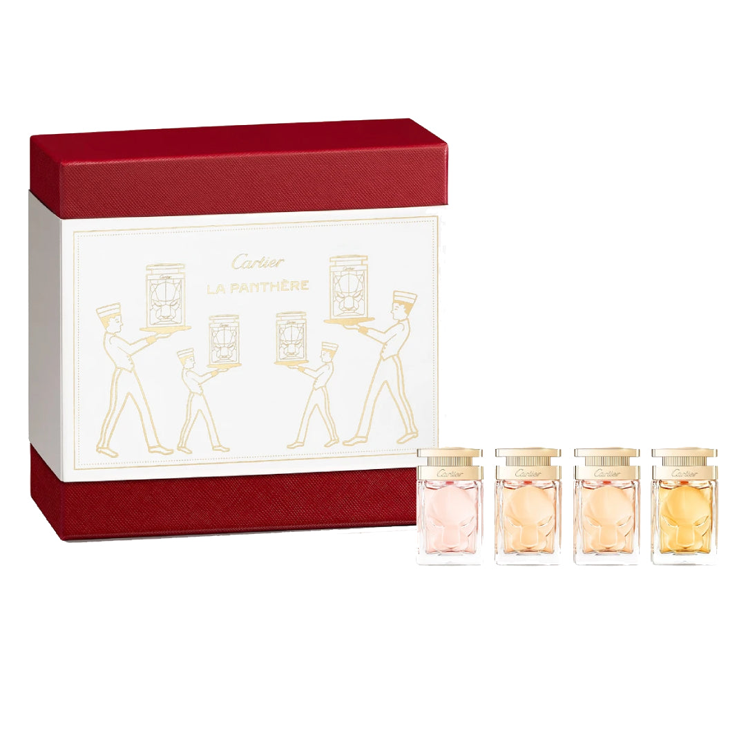 Cartier Set: La Panthère Eau de Toilette 5ml. + La Panthère Eau de Parfum 5ml. + La Panthère Eau de Parfum 5ml. + La Panthère Parfum 5ml. - Attenza.net