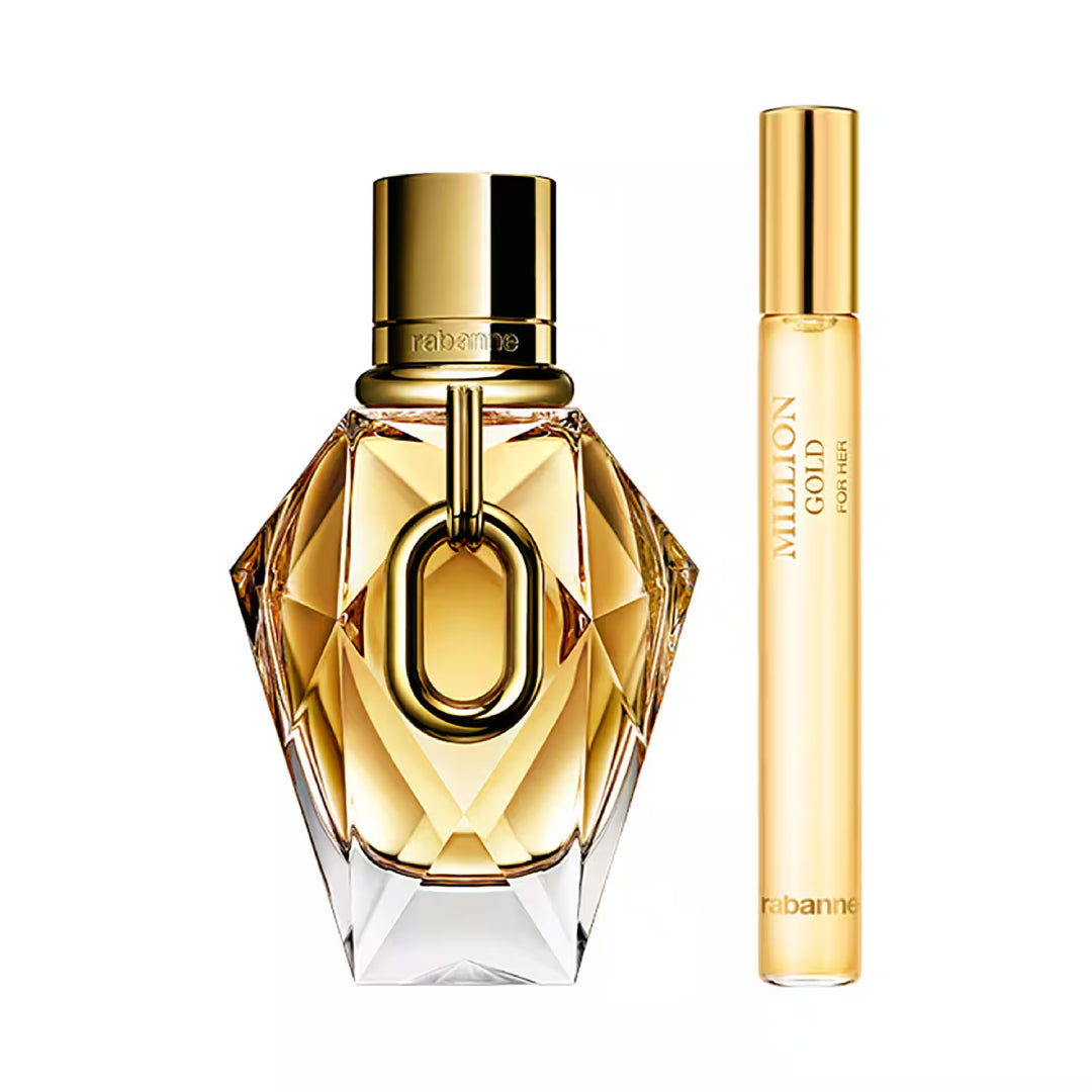 Rabanne Set: Million Gold For Her Eau de Parfum + Million Gold For Her Eau de Parfum 15ml - Attenza.net