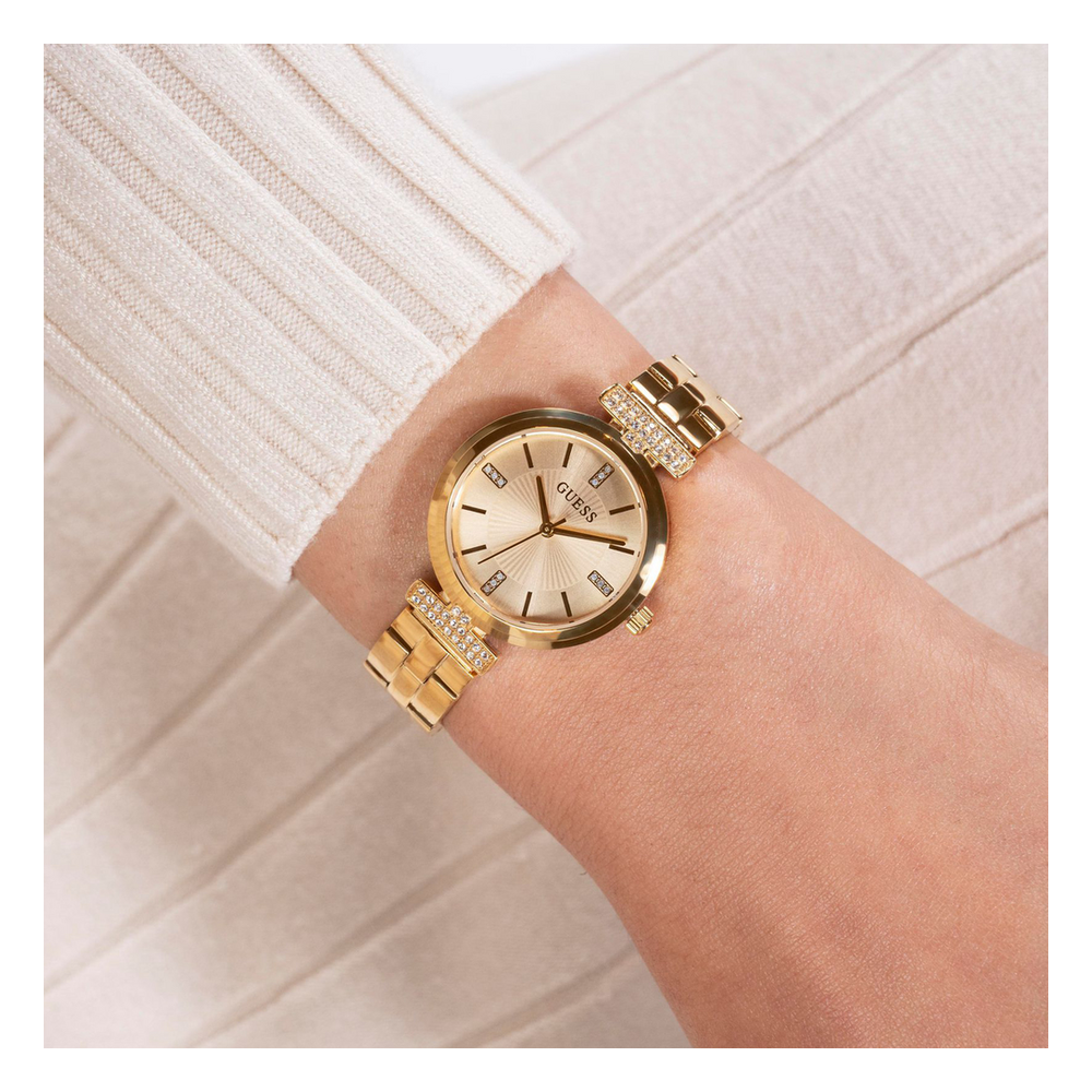 Guess Reloj Array Analógico Plateado de Mujer