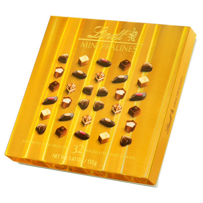 Chocolates Lindt Mini Piralines Gold Caja - 155g - Attenza Panamá