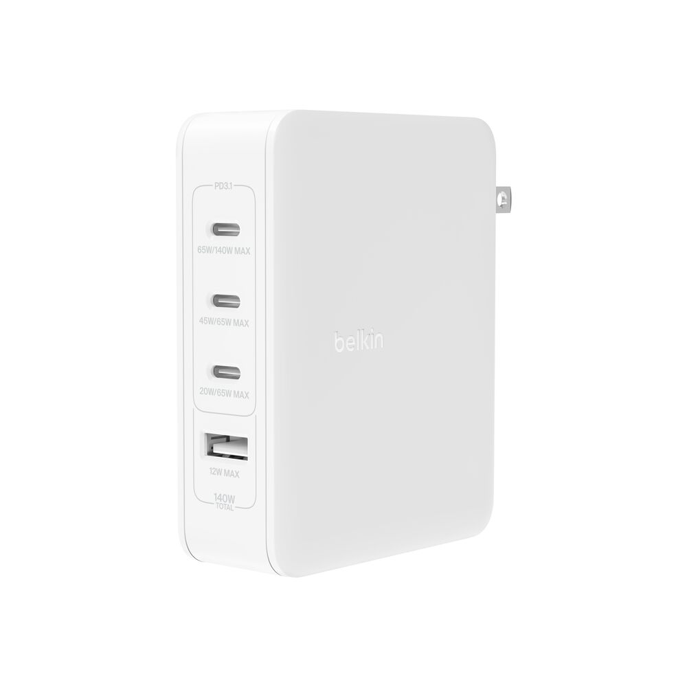 Belkin Cargador de Pared GaN 4 Puertos 140W - Attenza.net
