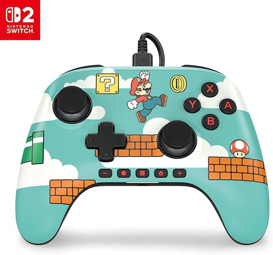 Control alámbrico PowerA para Nintendo Switch 2 Mario Time - Attenza.net