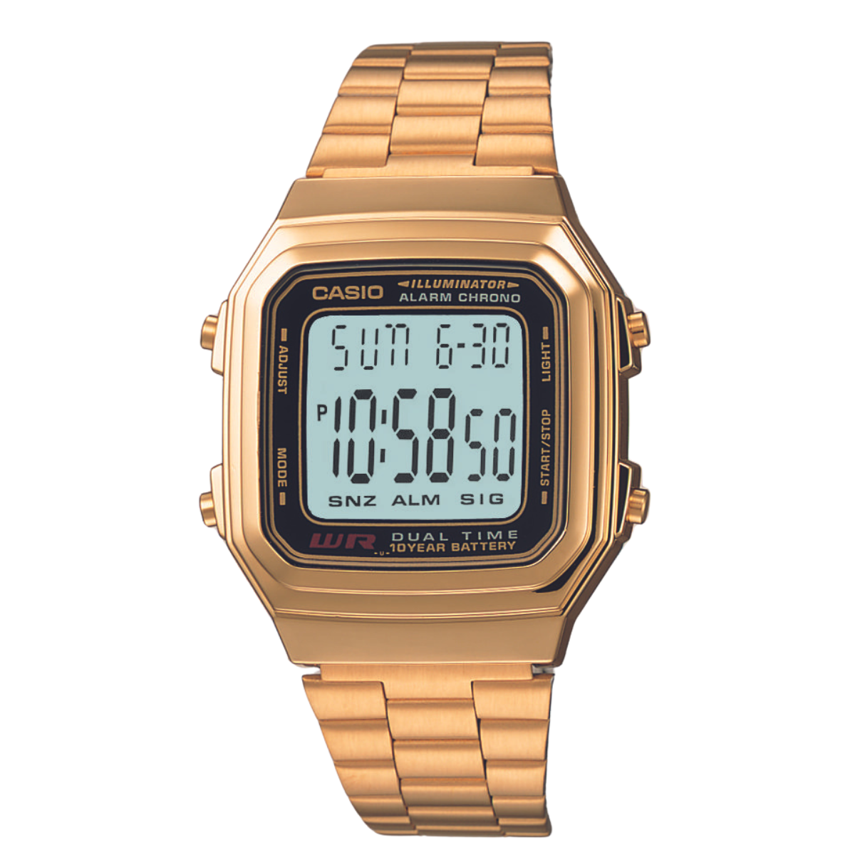 Casio Digital Dorado Unisex A-178WGA-1A