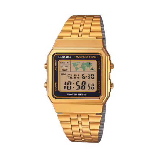 Casio Digital Dorado Unisex A-500WGA-1D