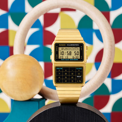 Reloj Digital con Calculadora Dorado Unisex