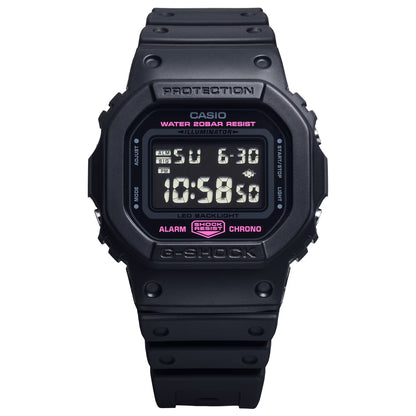 Reloj Digital Negro Edición Cinta Rosada de Mujer DW-5600PK-1D