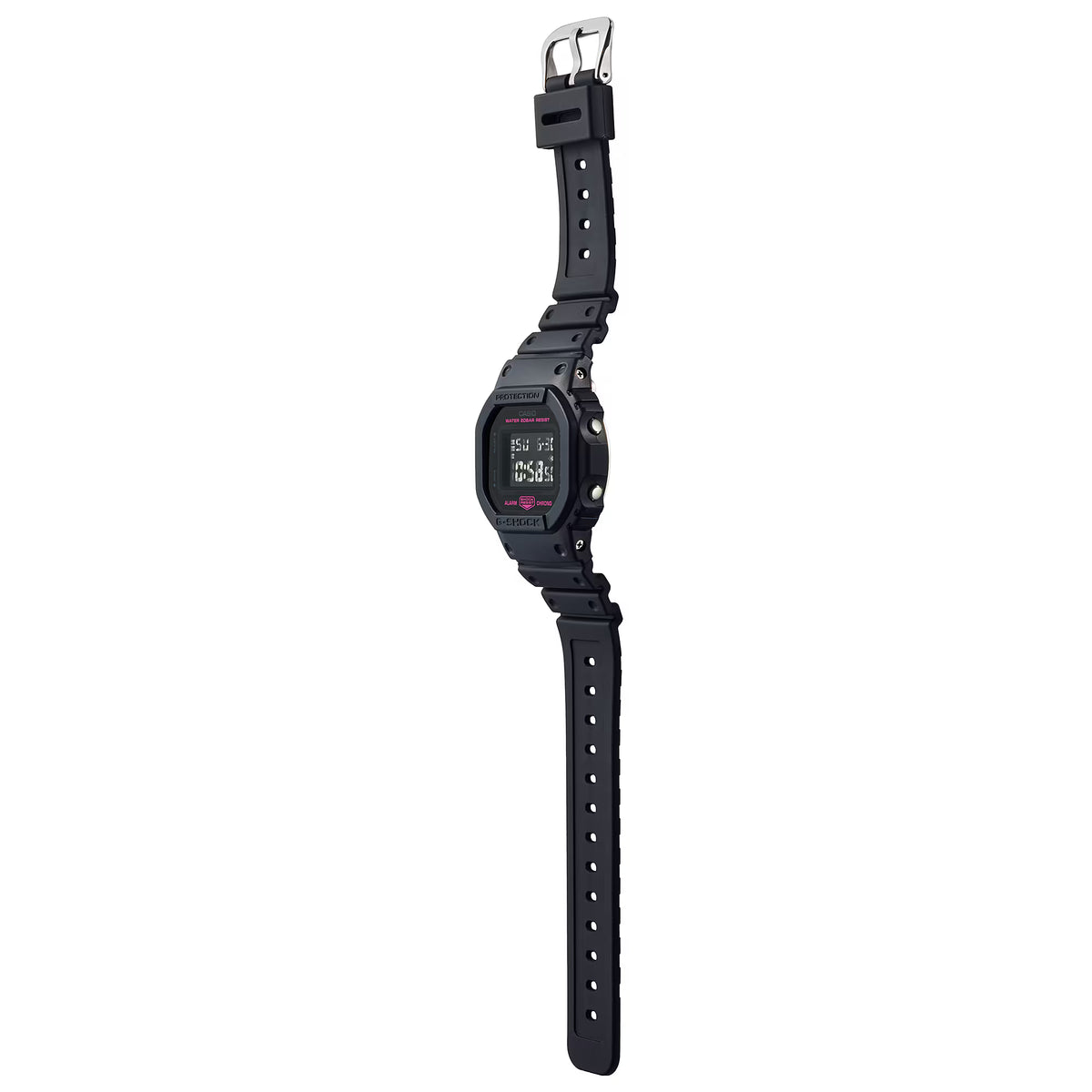 Reloj Digital Negro Edición Cinta Rosada de Mujer DW-5600PK-1D