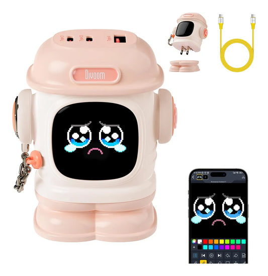 Cargador Rápido Divoom con Pantalla LED Personalizable 65W - Attenza.net