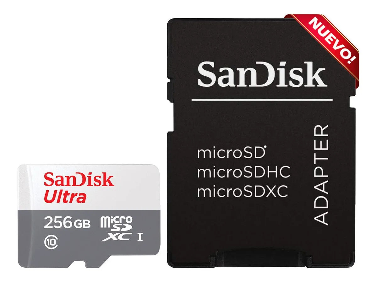 SanDisk Ultra microSDXC 256GB 100MB/s + Adaptador SD - Attenza.net