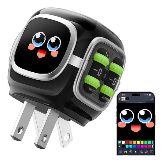 Cargador Rápido Divoom con Pantalla LED Personalizable 35W - Attenza.net