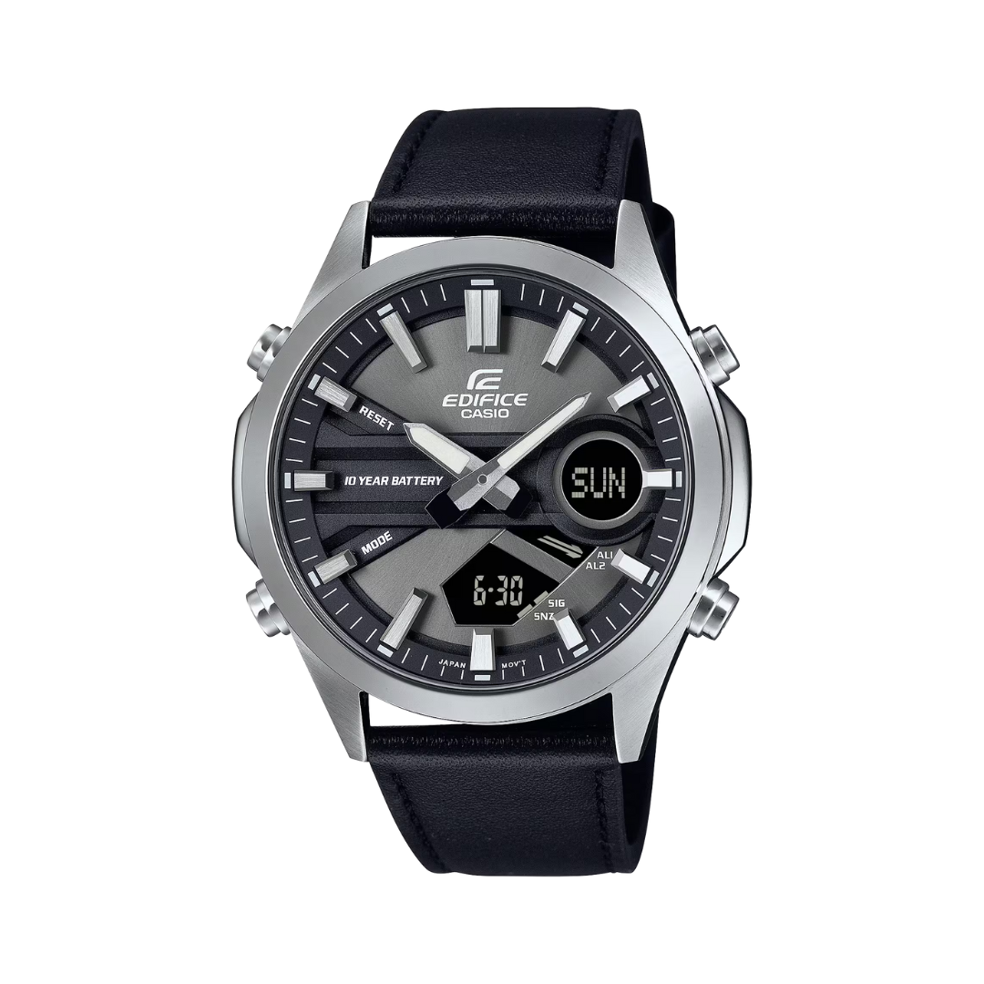 Edifice Analógico-Digital Plateado de Hombre EFV-C120L-8A - Attenza Panamá