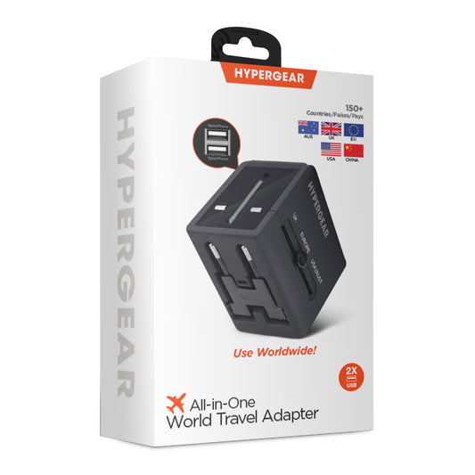 Hypergear Cargador De Viaje & Puerto USB Todo En 1 - Attenza.net
