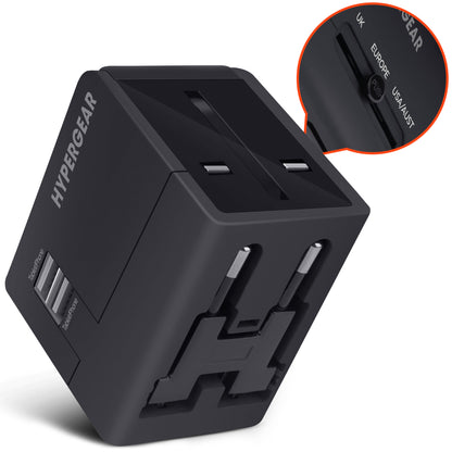 HyperGear Cargador De Viaje & Puerto USB Todo En 1 - Attenza.net