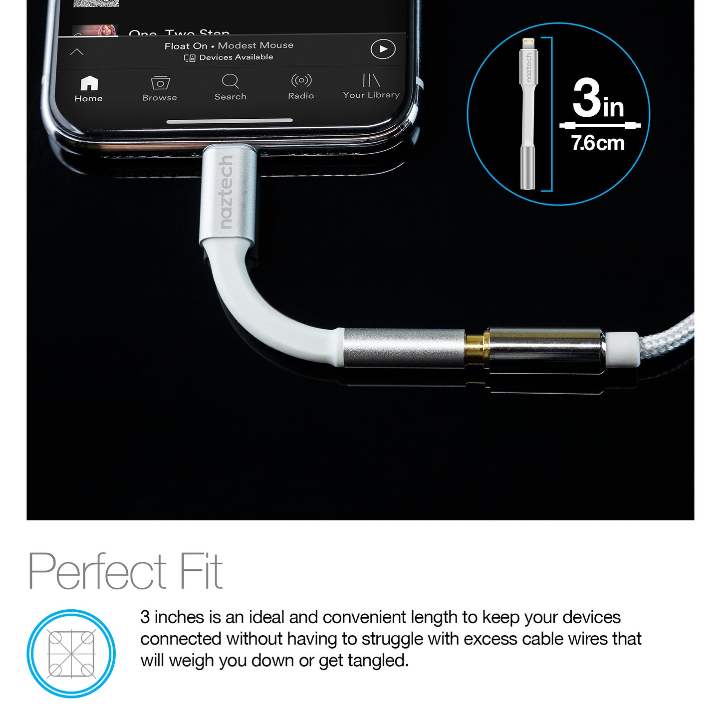 Naztech Adaptador De Audio 3.5mm A Lightning - Attenza.net