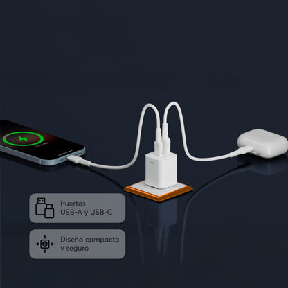 Cargador PowerPlug Mini 35W para USB-A - USB-C - Attenza Panamá