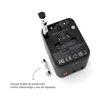 TravelAdapter Universal 25W – USB A / USB C - Attenza.net
