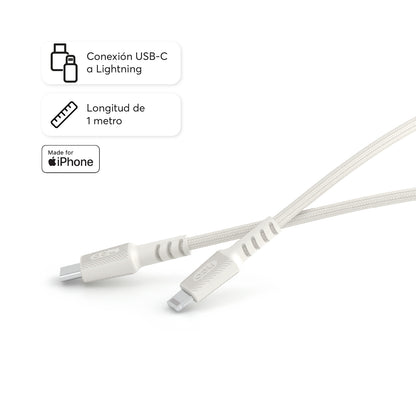 PowerLite 1M Cable USB-C - Lightning - Attenza.net