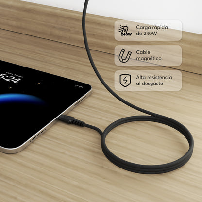 PowerForce 2M Cable Magnético USB-C - USB-C - Attenza.net