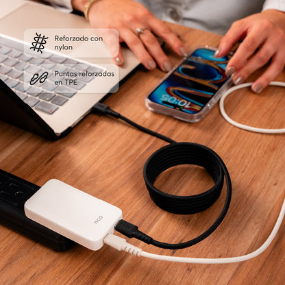 PowerForce 2M Cable Magnético USB-C - USB-C - Attenza.net