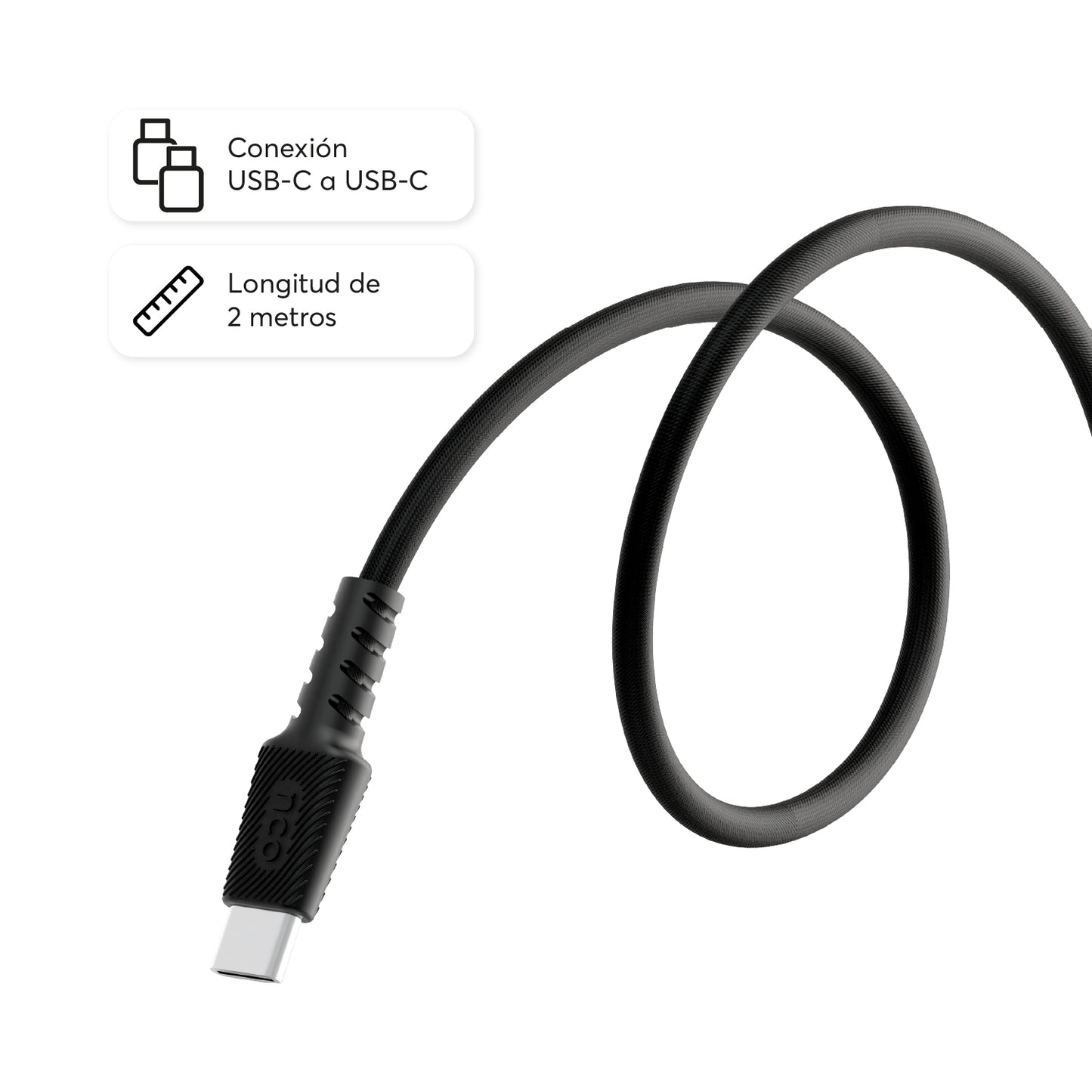 PowerForce 2M Cable Magnético USB-C - USB-C - Attenza.net
