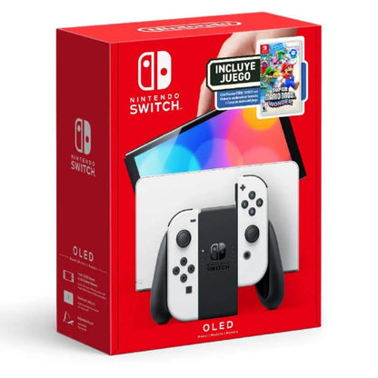 Consola Nintendo Switch™ OLED Blanca Bundle + Super Mario Bros.™ Wonder - Attenza.net