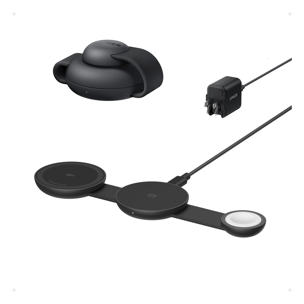Cargador Inalámbrico plegable Anker MagGo 3 en 1 Qi2 de 15 W - Attenza Panamá
