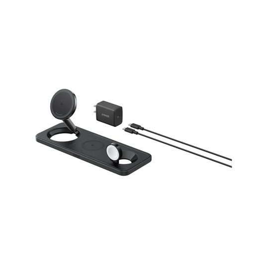 Cargador Inalámbrico plegable Anker MagGo 3 en 1 Qi2 de 15 W