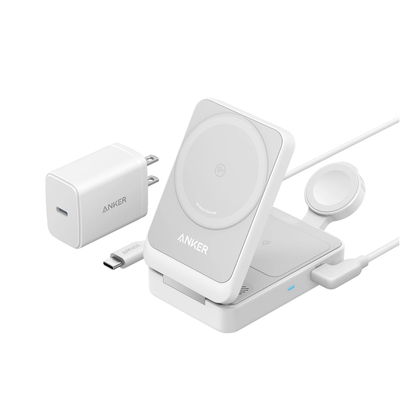 Cargador Inalámbrico plegable Anker MagGo 3 en 1 Qi2 de 15 W - Attenza Panamá