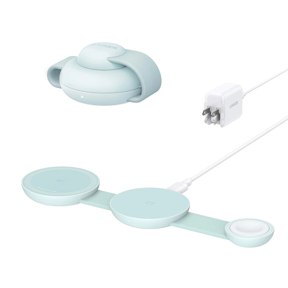 Cargador Inalámbrico plegable Anker MagGo 3 en 1 Qi2 de 15 W - Attenza.net