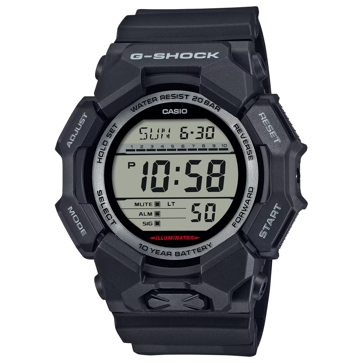 Reloj Digital Deportivo Negro de Hombre GD-010-1D