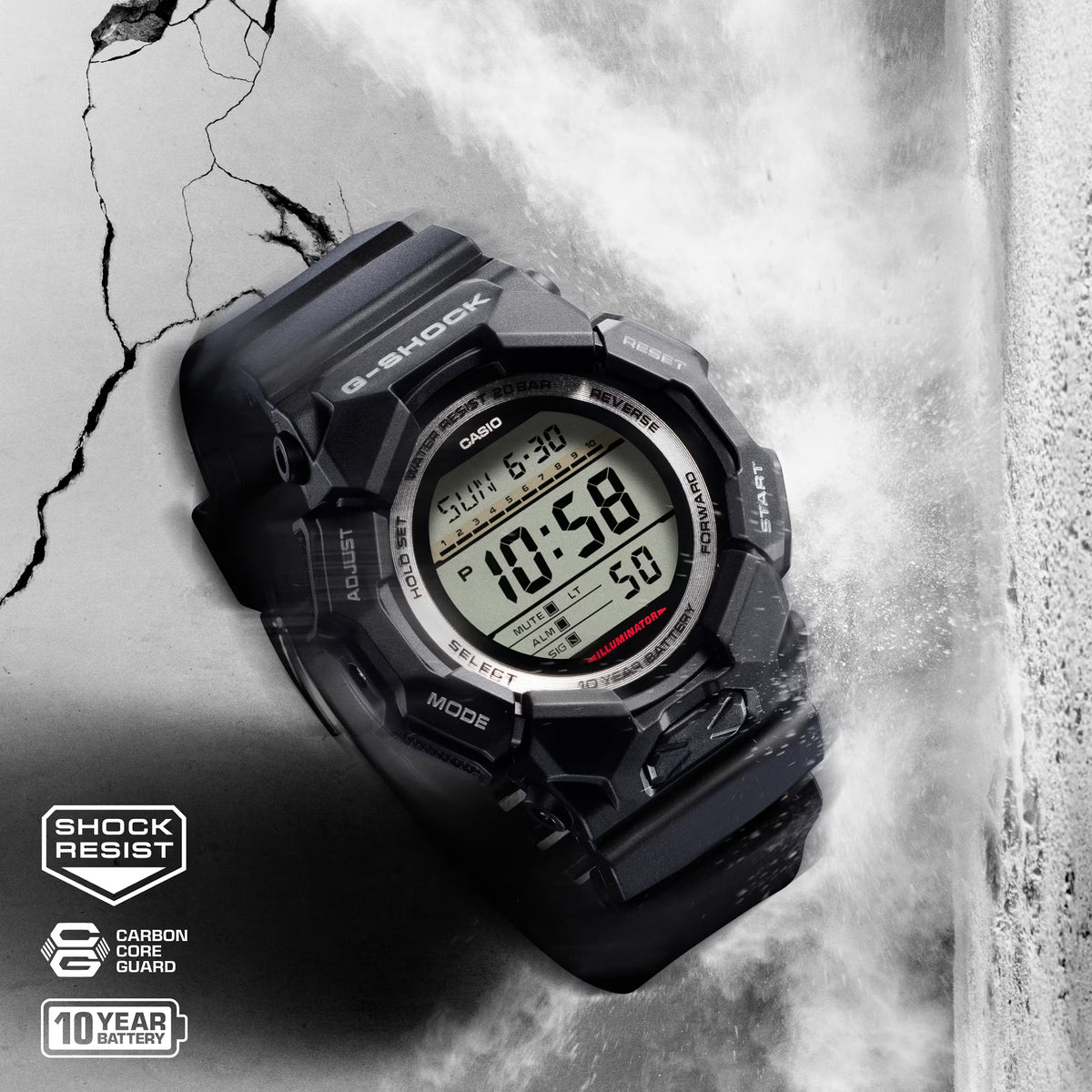 Reloj Digital Deportivo Negro de Hombre GD-010-1D
