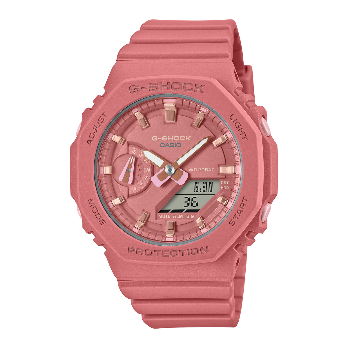 Reloj Análogo Digital Rosado de Mujer GMA-S21004A2