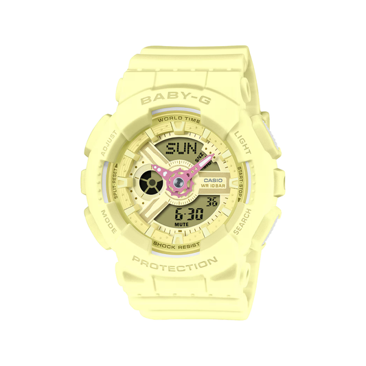 Baby-G Analógico-Digital Amarillo de Mujer BA-110AH-9A