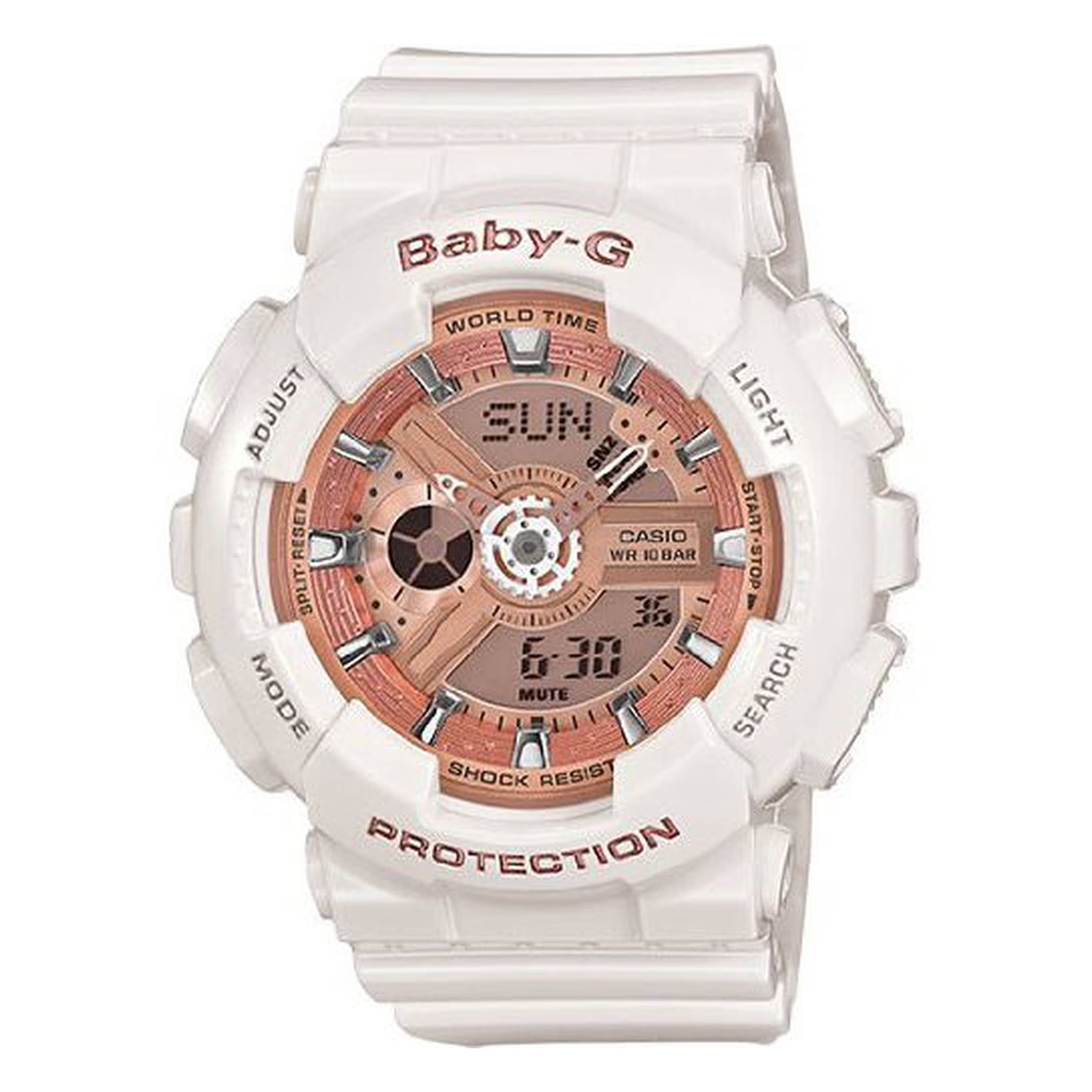 Baby-G Analógico-Digital Blanco de Mujer BGA-250-7A3