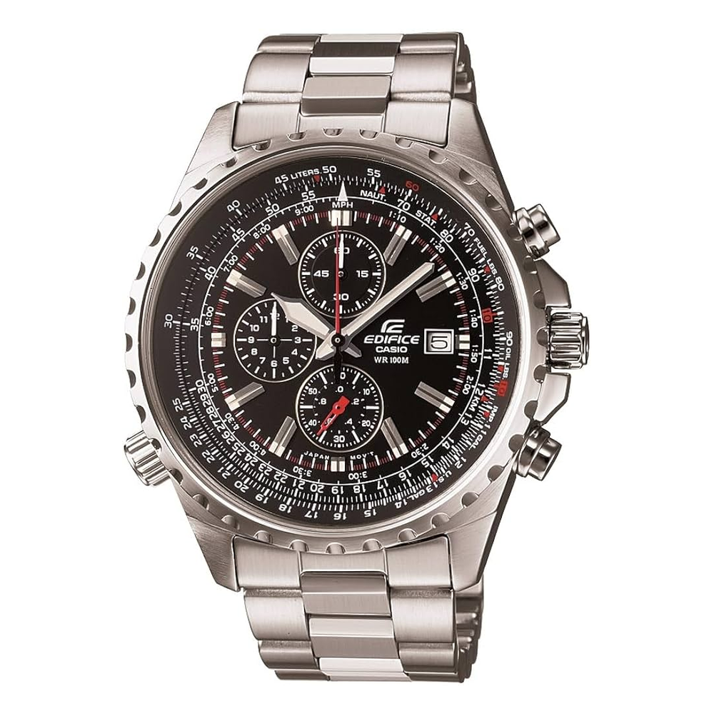Edifice Analógico Plateado de Hombre EF-539D-1A2