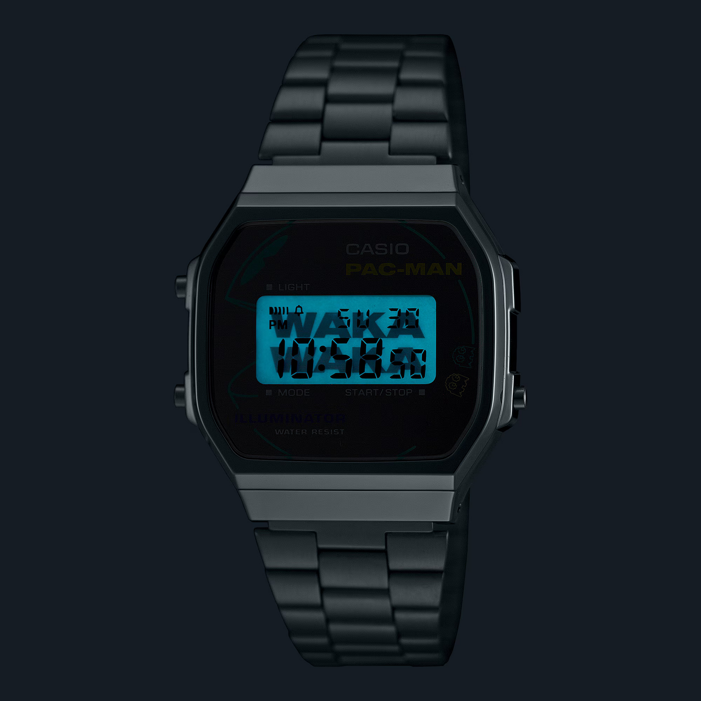 Reloj Digital Vintage PAC-MAN Plateado Casual de Hombre - Attenza.net