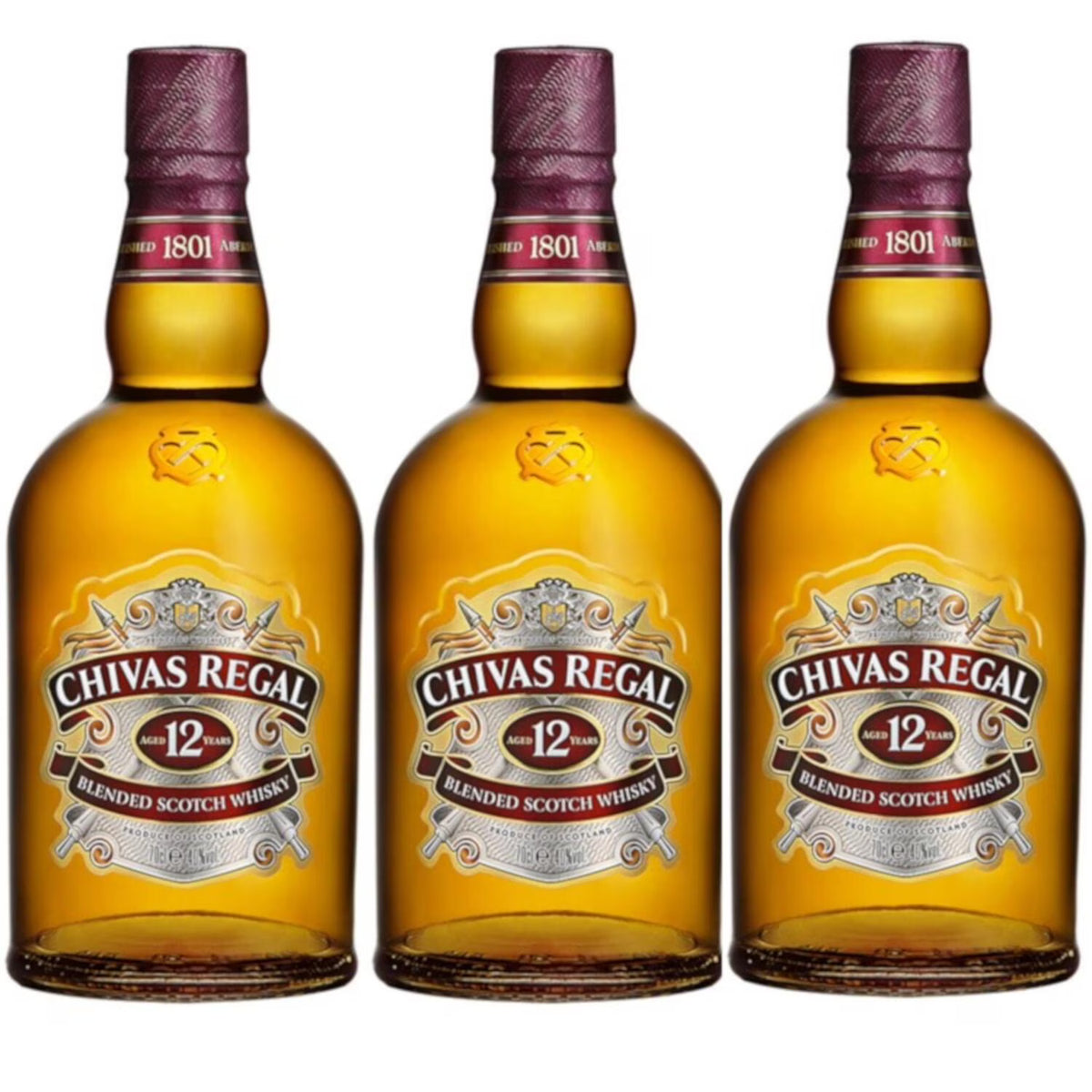 Chivas Regal 12 Years Old Blended Scotch Whisky (3X1000 ml.) - Attenza Panamá