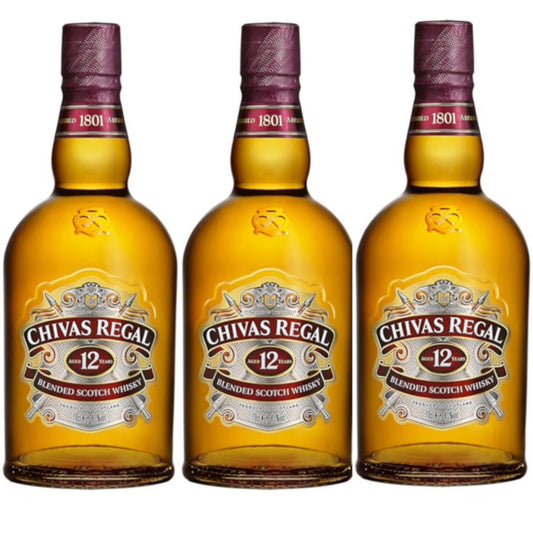 Chivas Regal 12 Years Old Blended Scotch Whiskey (3X1000 ml.)