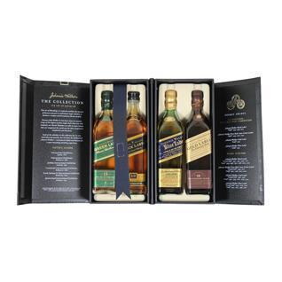 Johnnie Walker Collection Pack Set Black, Gold, 18, & Blue Label