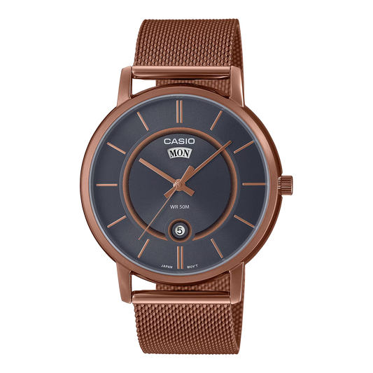 Casio Reloj Analógico Oro Rosa de Hombre