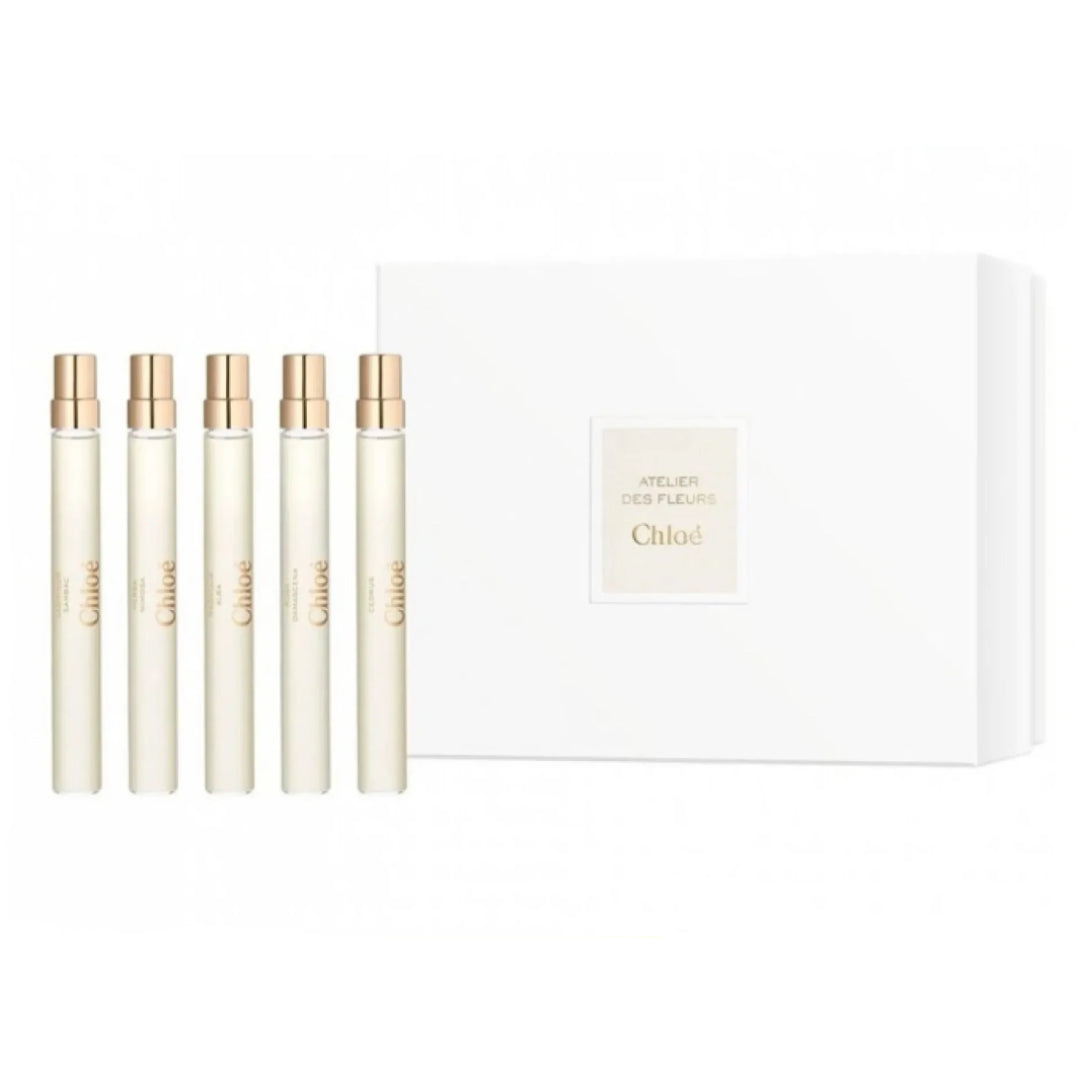 Chloé Atelier des Fleurs Coffret: Rosa Damascena Eau de Parfum 10ml + Cedrus Eau de Parfum 10ml + Herba Mimosa Eau de Parfum 10ml + Jasminum Sambac Eau de Parfum 10ml + Magnolia Alba Eau de Parfum 10ml - Attenza.net
