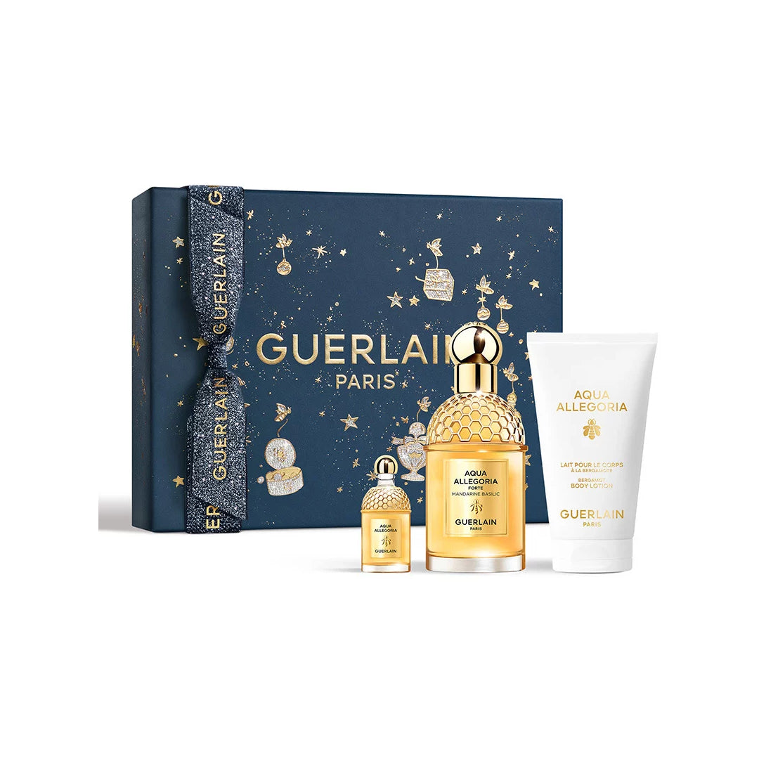 Guerlain Coffret: Aqua Allegoria Forte Mandarine Basil Eau de Parfum 7.5 ml +Shalimar Eau de Parfum 5 ml + La Petite Robe Noire Eau de Parfum 5 ml +Aqua Allegoria Forte Rosa Rossa Eau de Parfum 7.5 ml - Attenza.net