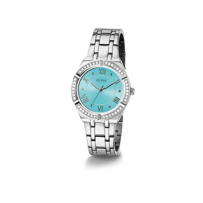 Guess Reloj Cosmo Analógico Plateado de Mujer