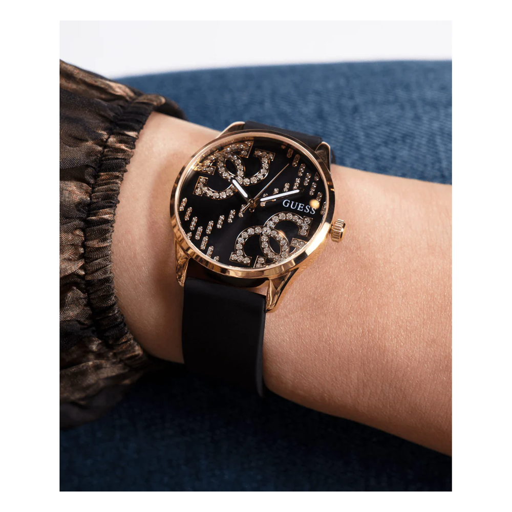 Guess Reloj Majesty Analógico Plateado de Mujer